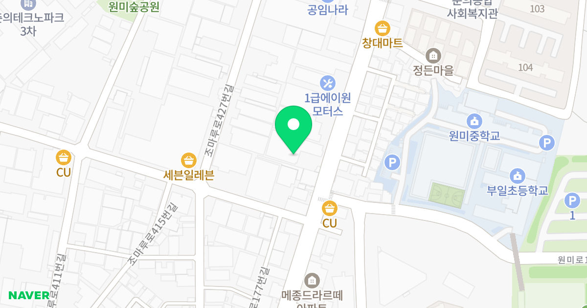 태강 CITY 위치 지도 - 경기도 부천시 원미구 원미로 185