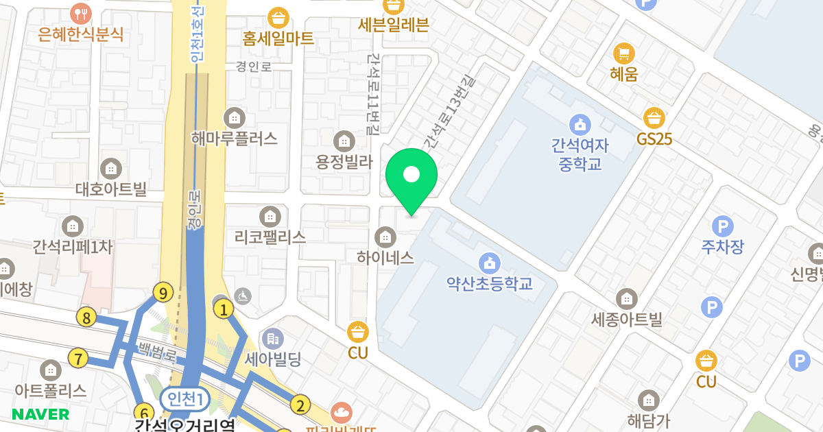 베네시안 2차 위치 지도 - 인천광역시 남동구