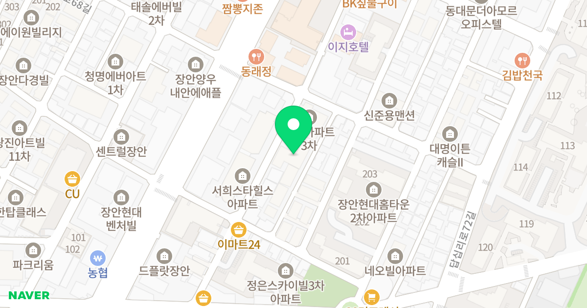 태솔아파트2차 위치 지도 - 서울특별시 동대문구 장한로26가길 63