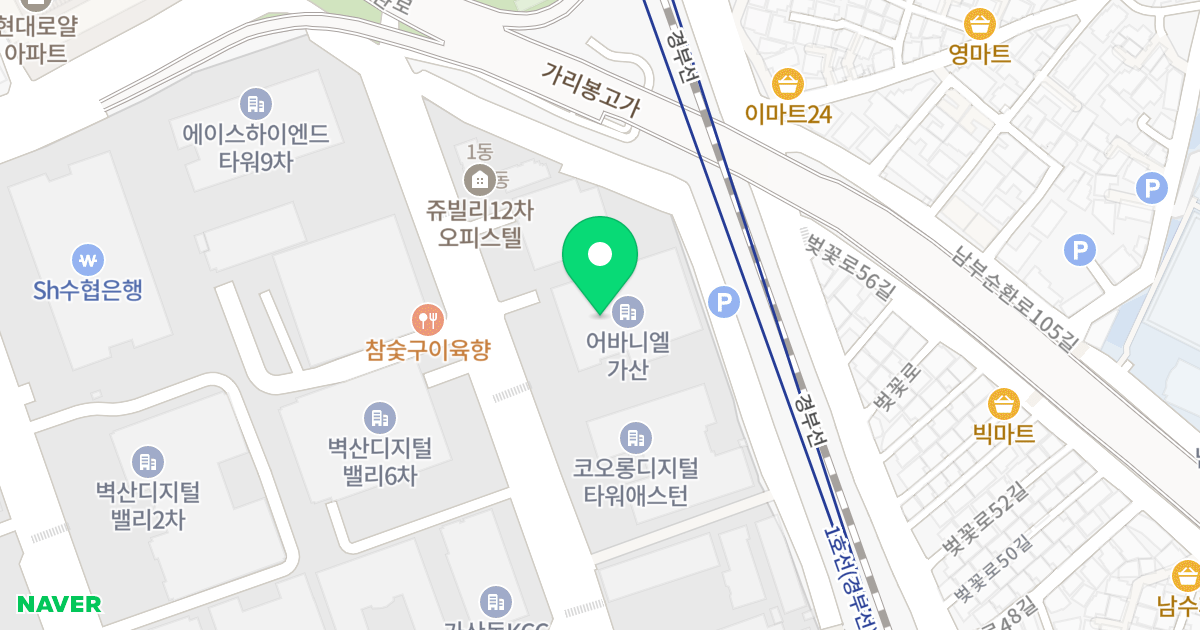 한국후지필름 복합주거시설 위치 지도 - 서울특별시 금천구