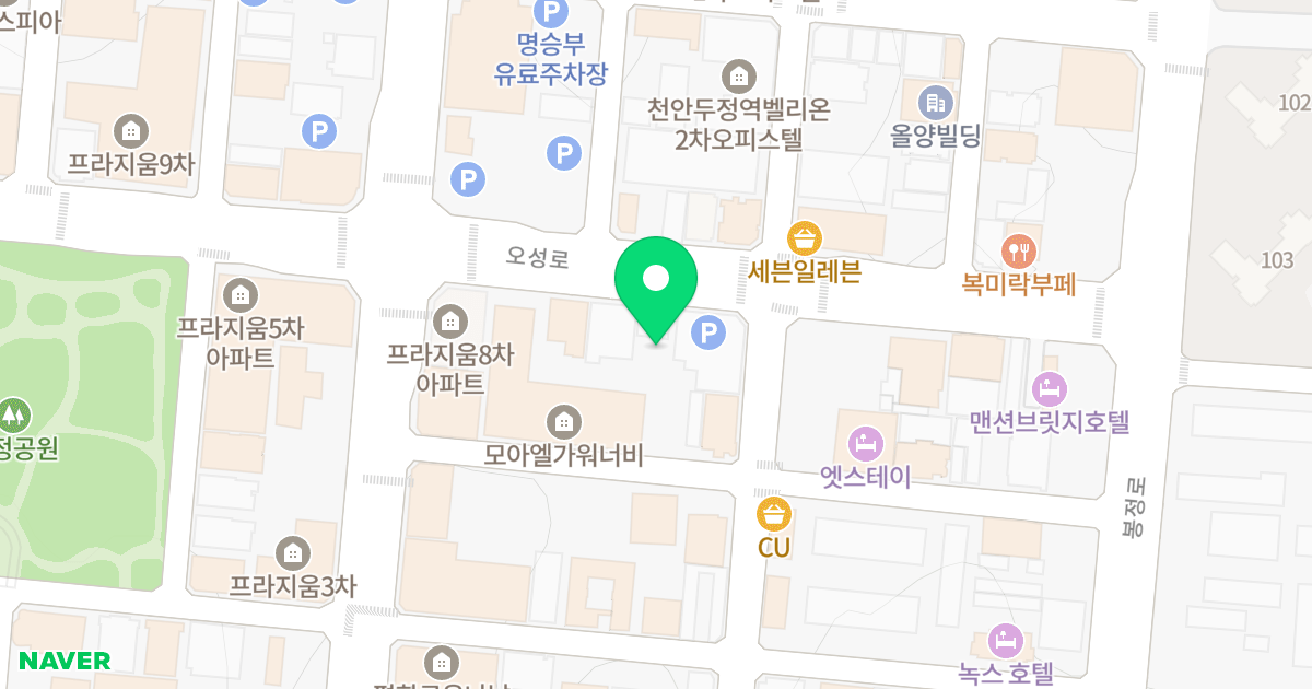 (1327) 위치 지도 - 충청남도 천안시 서북구