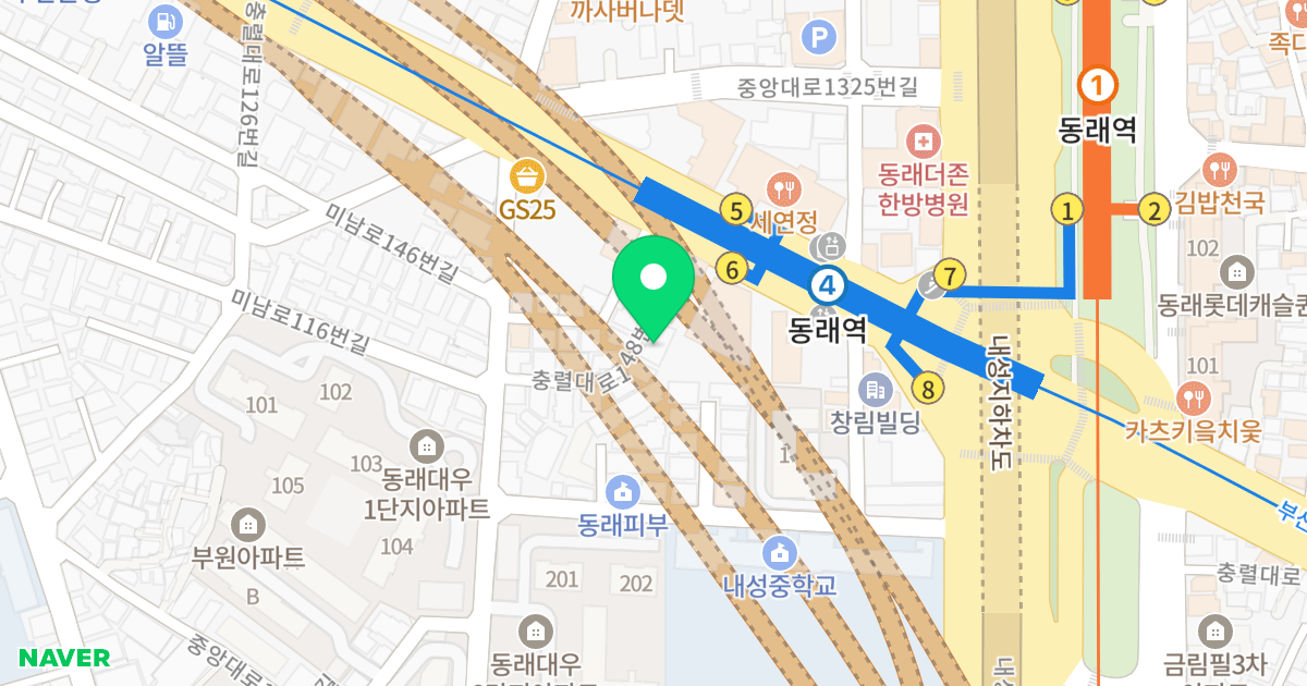 하이빌 위치 지도 - 부산광역시 동래구 충렬대로148번길 9