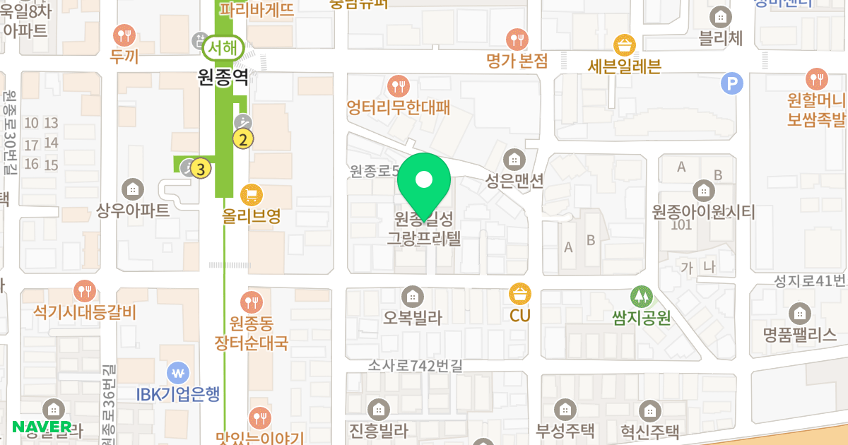 길성그랑프리텔 위치 지도 - 경기도 부천시 오정구  29