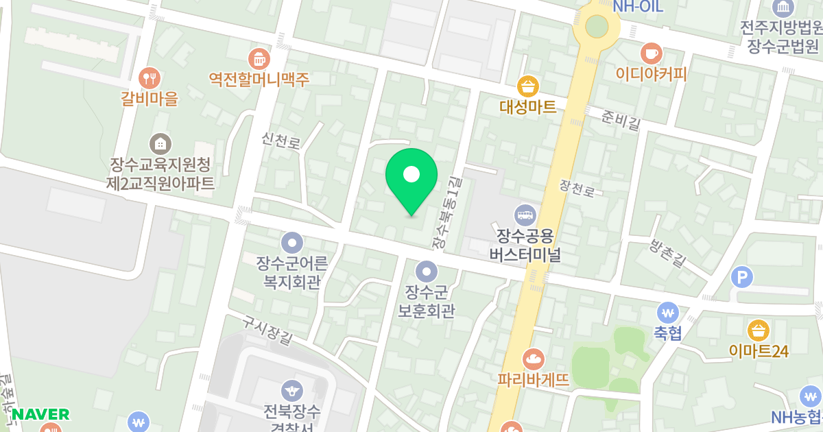 (472-40) 위치 지도 - 전북특별자치도 장수군 장수읍 장수북동1길 3