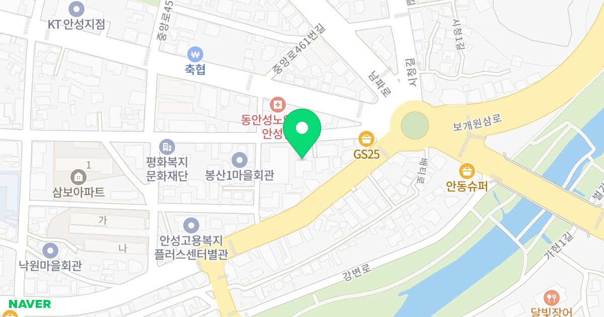 제1동 위치 지도 - 경기도 안성시 낙원길 170