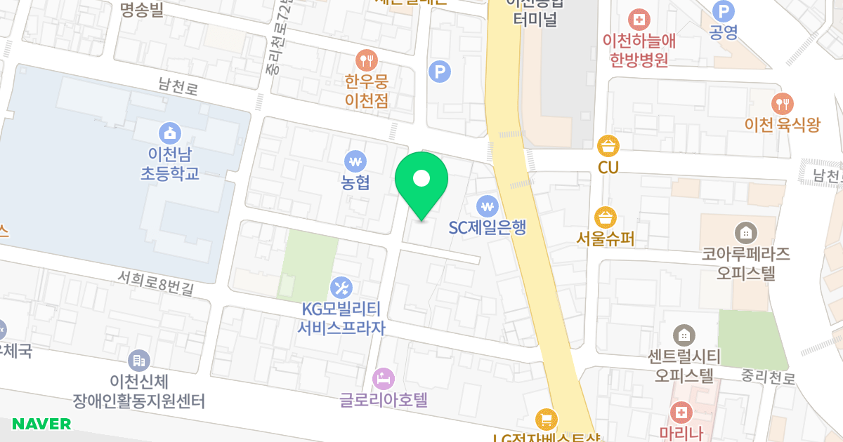 이천파크뷰 위치 지도 - 경기도 이천시 경충대로2586번길 26