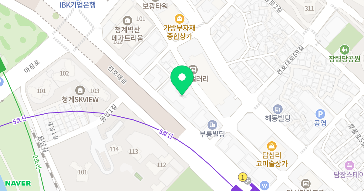 청계 푸르지오시티 위치 지도 - 서울특별시 동대문구 천호대로 257