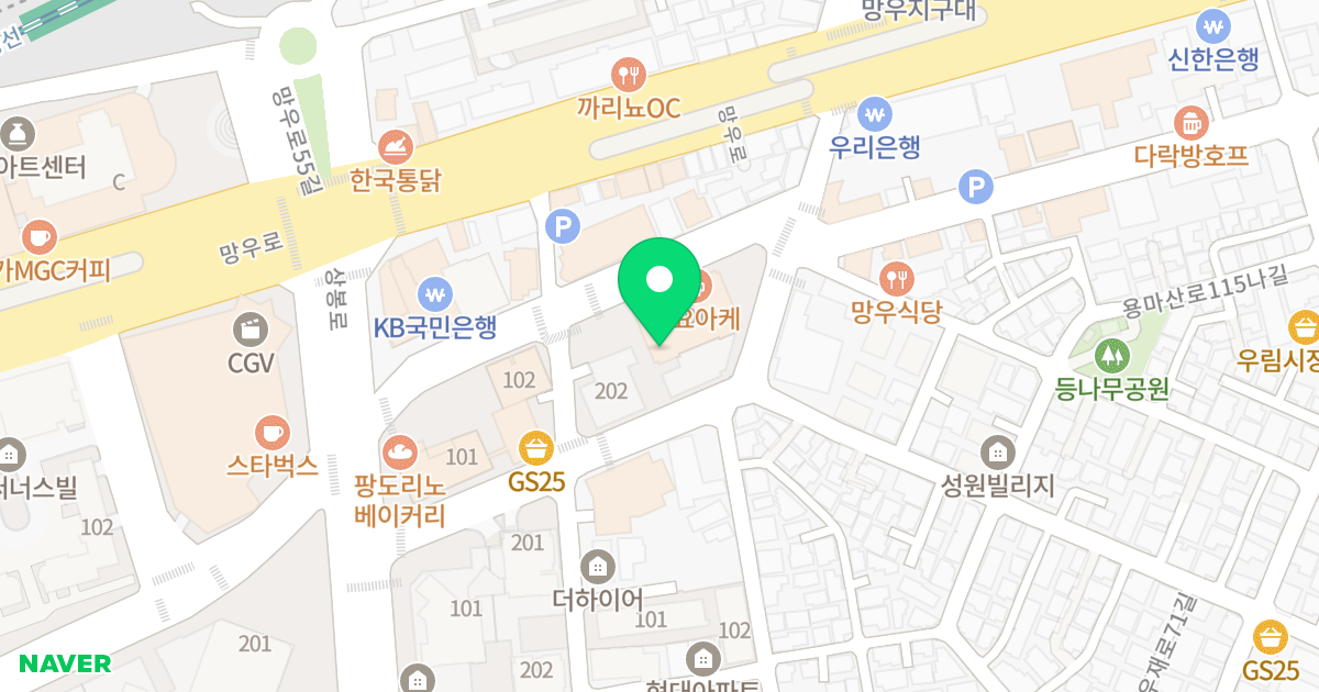 한일써너스빌리젠시 2단지 위치 지도 - 서울특별시 중랑구 용마산로115길 109