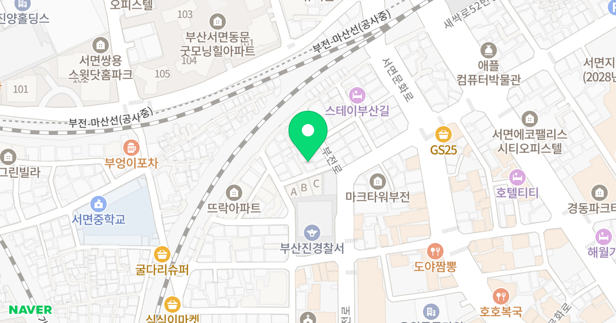부전 수목하우스 위치 지도 - 부산광역시 부산진구 가야대로755번길 64-7