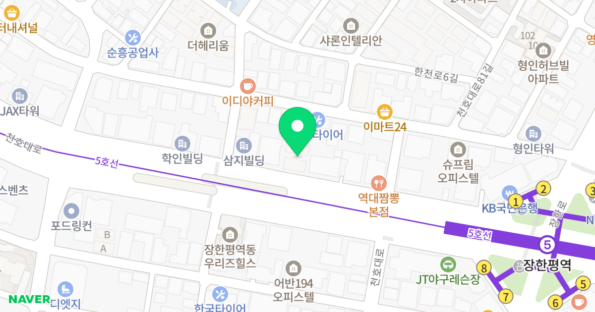 글로벌팰리스 위치 지도 - 서울특별시 동대문구 천호대로 385