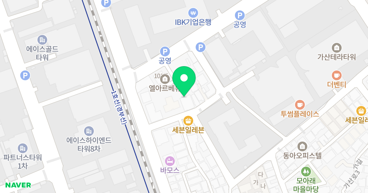 원평아파트 위치 지도 - 서울특별시 금천구 벚꽃로24길 13