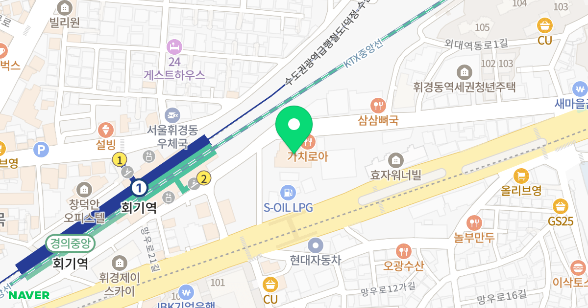 프리미어 M 회기 위치 지도 - 서울특별시 동대문구 망우로21길 63