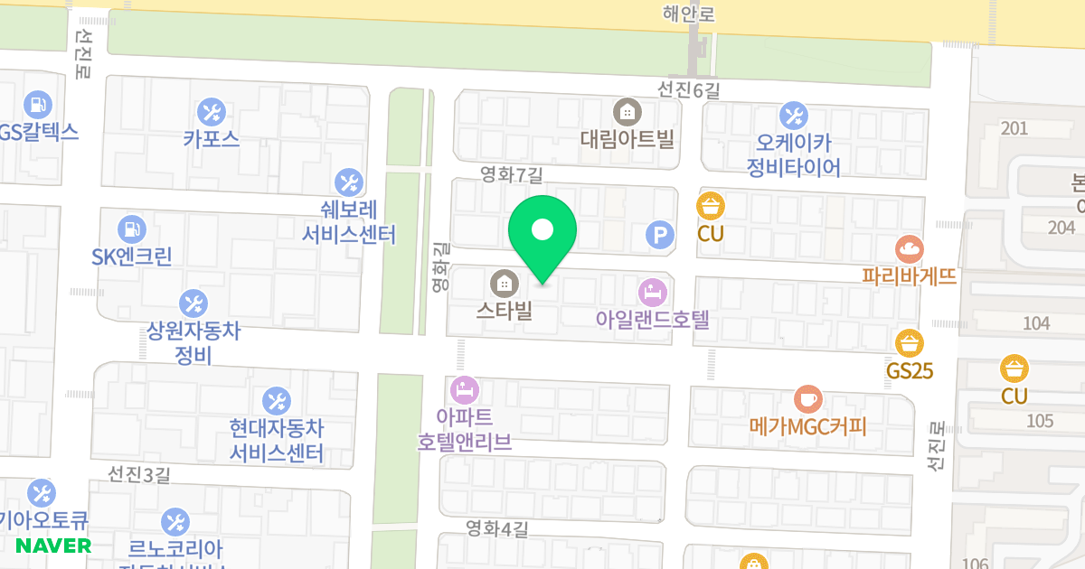 로젠하임시티 위치 지도 - 경기도 안산시 상록구 영화6길 6
