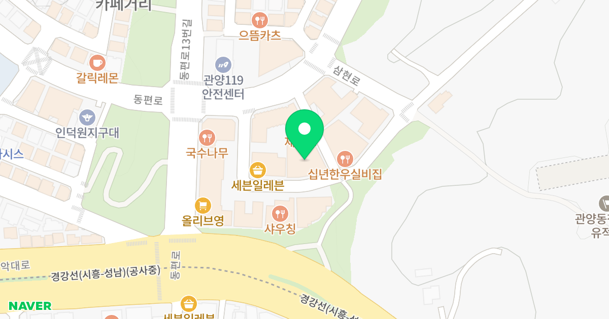파크에비뉴A타워 위치 지도 - 경기도 안양시 동안구