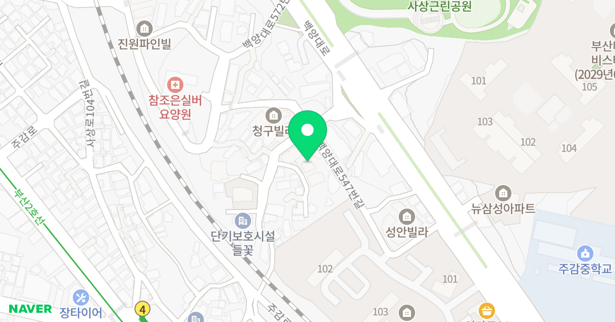 1동(288-0) 위치 지도 - 부산광역시 사상구 백양대로561번길 17-3