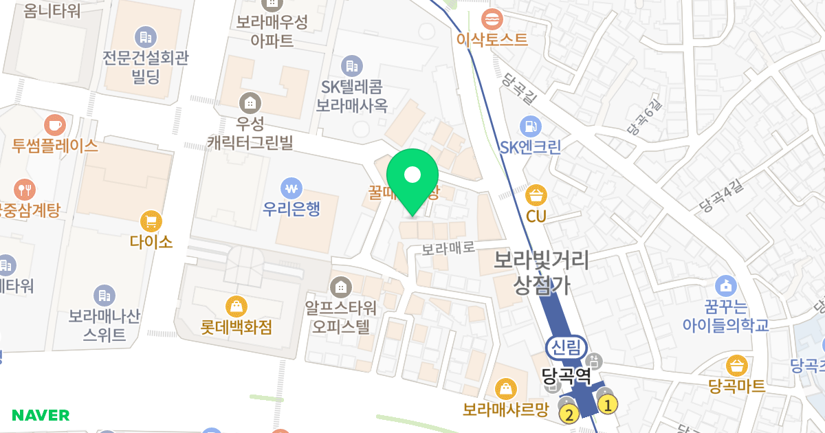(702-104) 위치 지도 - 서울특별시 관악구 보라매로3길 5-4