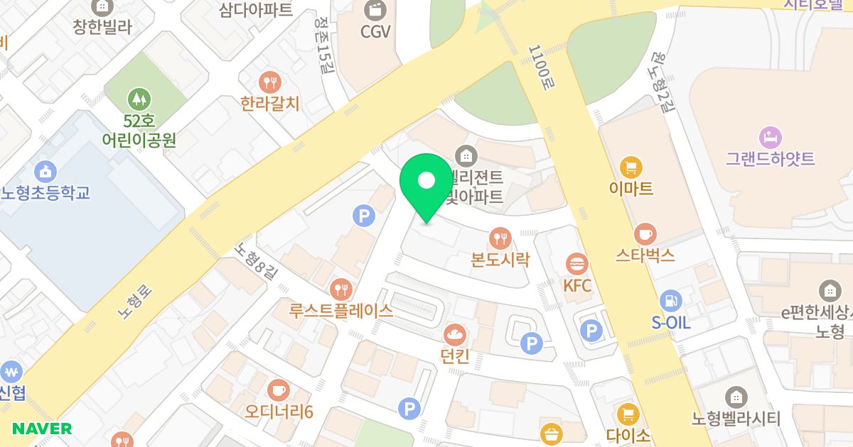 한빛지비조아 위치 지도 - 제주특별자치도 제주시