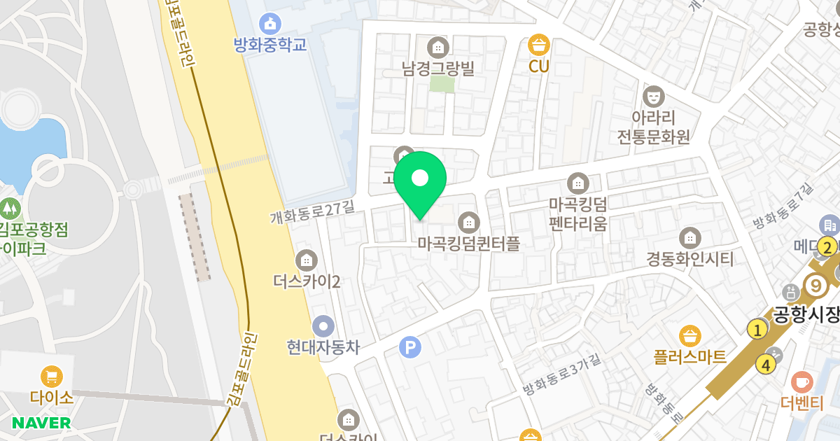 현대가우스 위치 지도 - 서울특별시 강서구