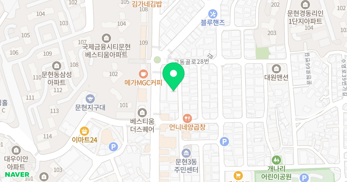 우노빌 위치 지도 - 부산광역시 남구 고동골로18번길 7-11
