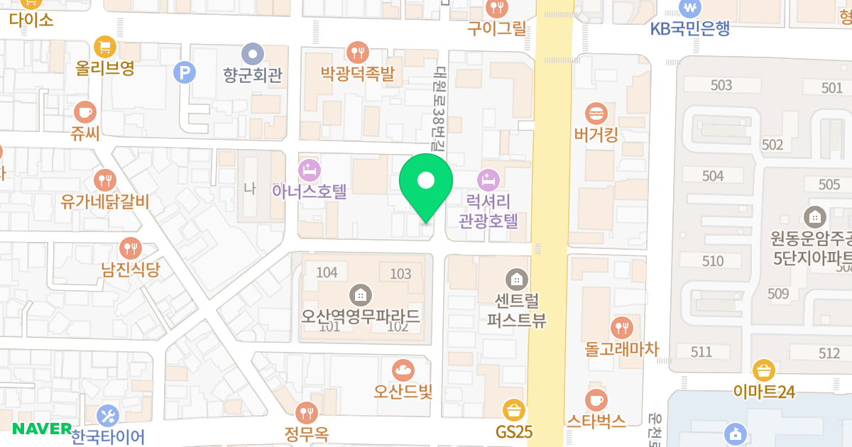꿈동산 위치 지도 - 경기도 오산시 대원로38번길 14-1