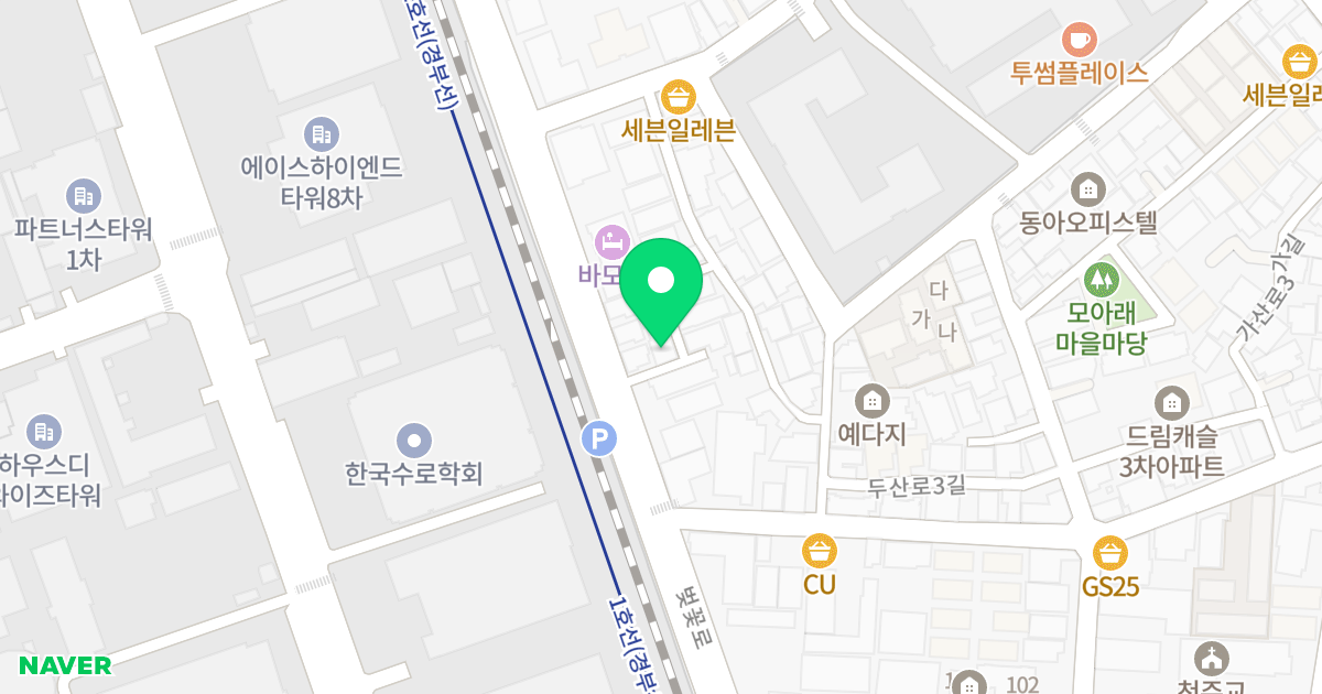 하늘채빌라 위치 지도 - 서울특별시 금천구 벚꽃로 198-3