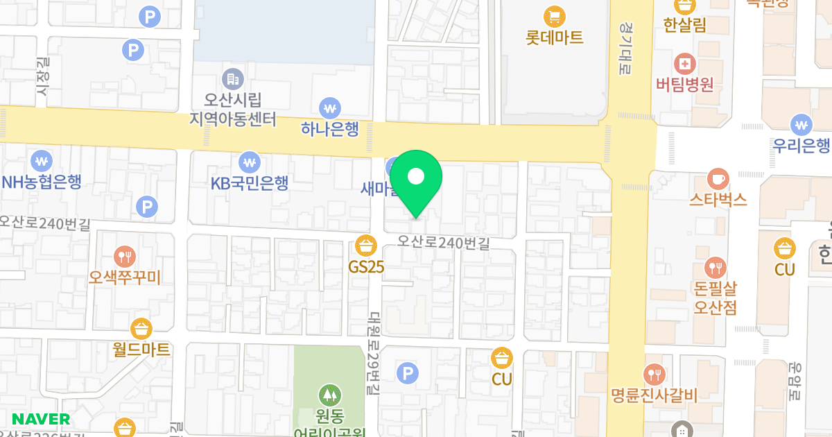 (753-19) 위치 지도 - 경기도 오산시 오산로240번길 31