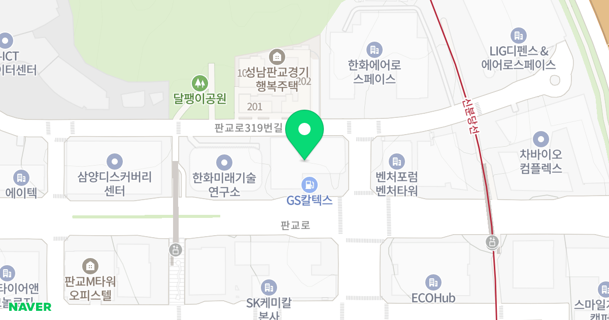 디테라스 위치 지도 - 경기도 성남시 분당구