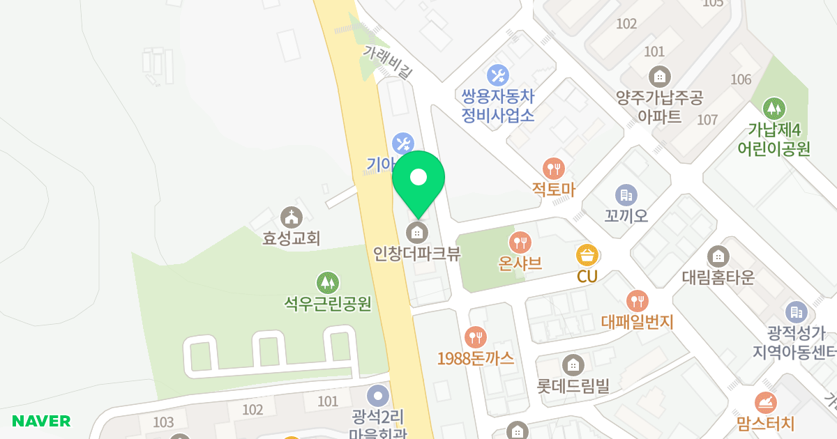 1동 위치 지도 - 경기도 양주시 광적면 삼일로29번길 205