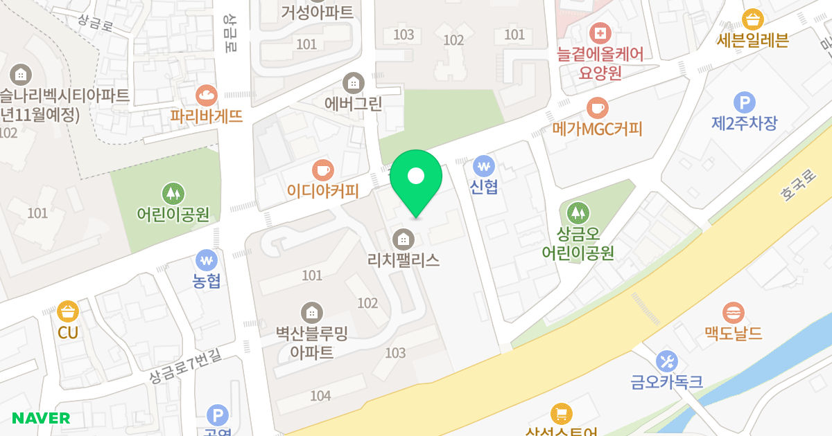 리치팰리스 위치 지도 - 경기도 의정부시 금오로 98