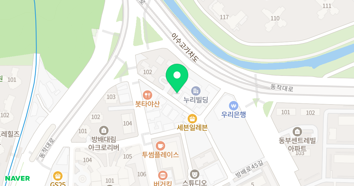 스튜디오빌 위치 지도 - 서울특별시 서초구 동광로19길 142