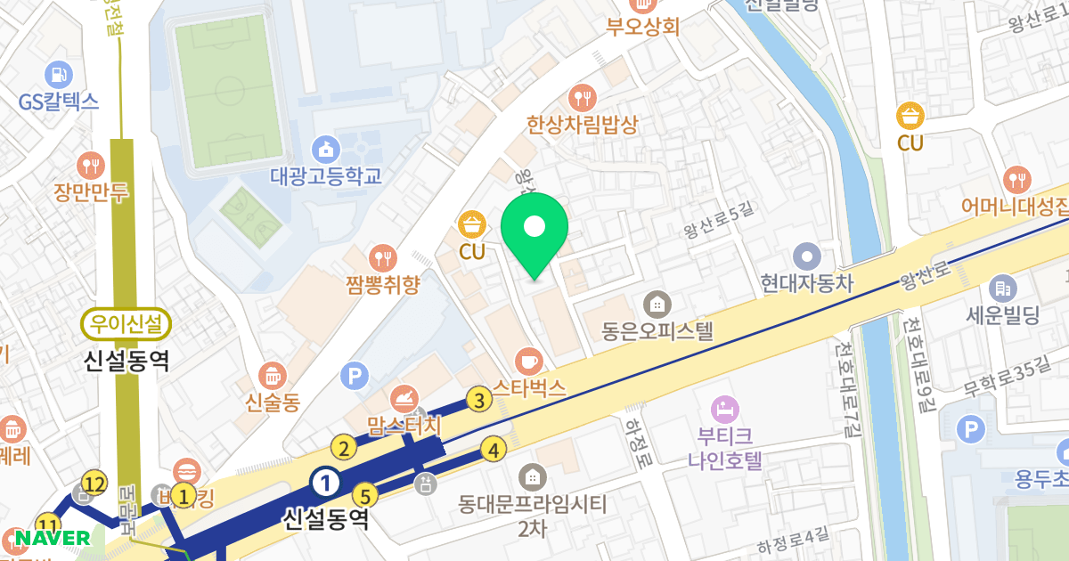 (89-29) 위치 지도 - 서울특별시 동대문구 왕산로3길 9