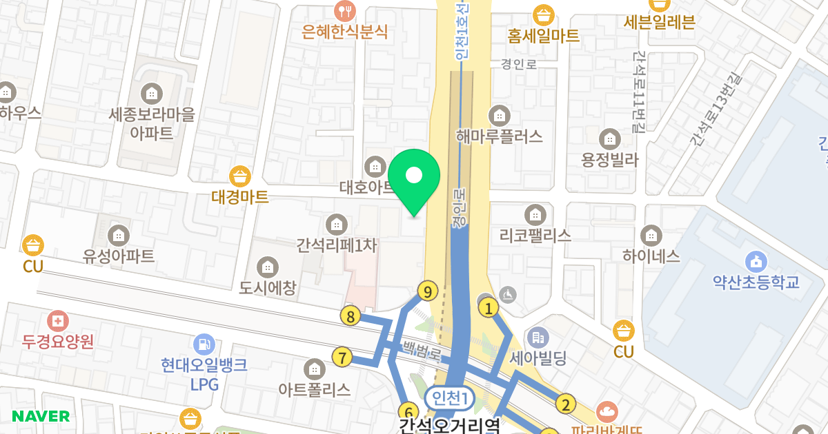 베네시안 위치 지도 - 인천광역시 남동구 경인로653번길 1