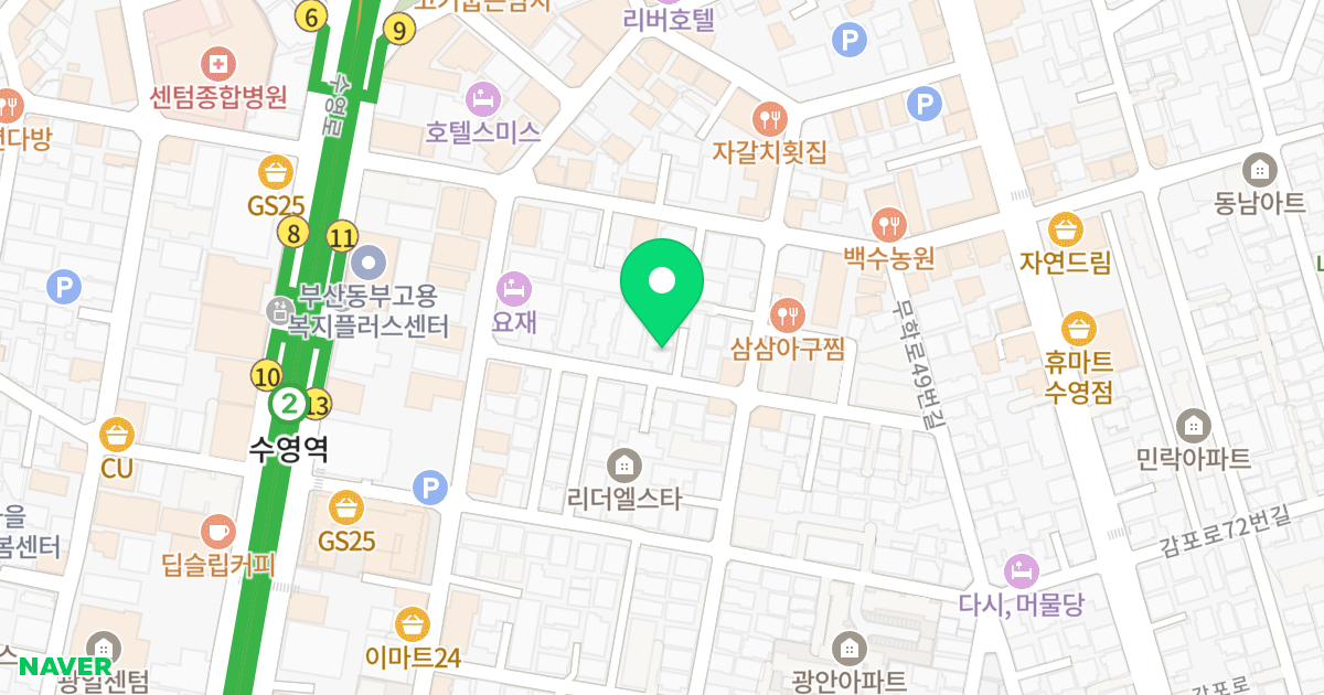 트라움하우스 14차 위치 지도 - 부산광역시 수영구