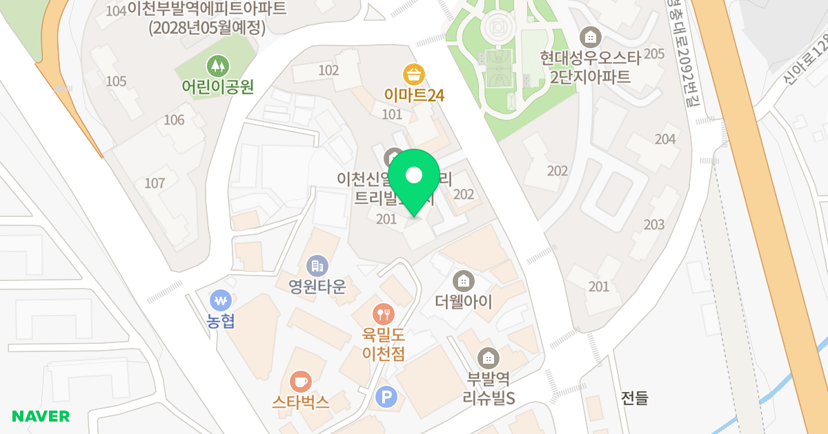 이천신일해피트리트리빌2단지 위치 지도 - 경기도 이천시 부발읍