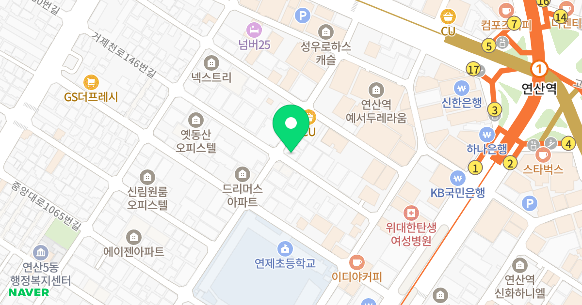 세경더뷰 위치 지도 - 부산광역시 연제구 거제천로146번길 47