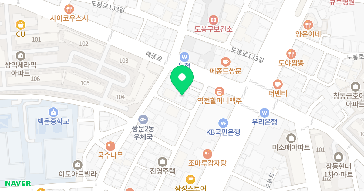 (639-3) 위치 지도 - 서울특별시 도봉구 해등로17길 10-6