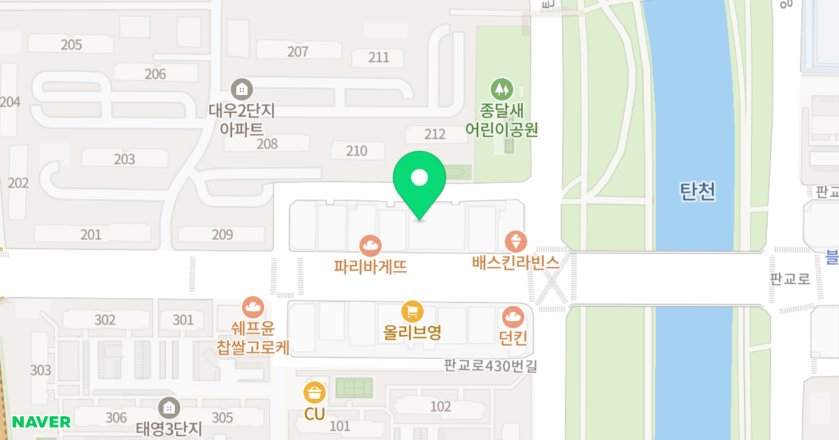 남서울프라자 위치 지도 - 경기도 성남시 분당구 판교로 441
