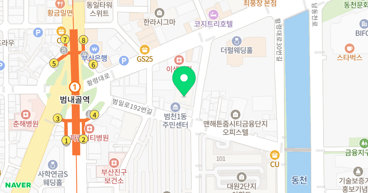 범내골역 이즈팰리스 위치 지도 - 부산광역시 부산진구