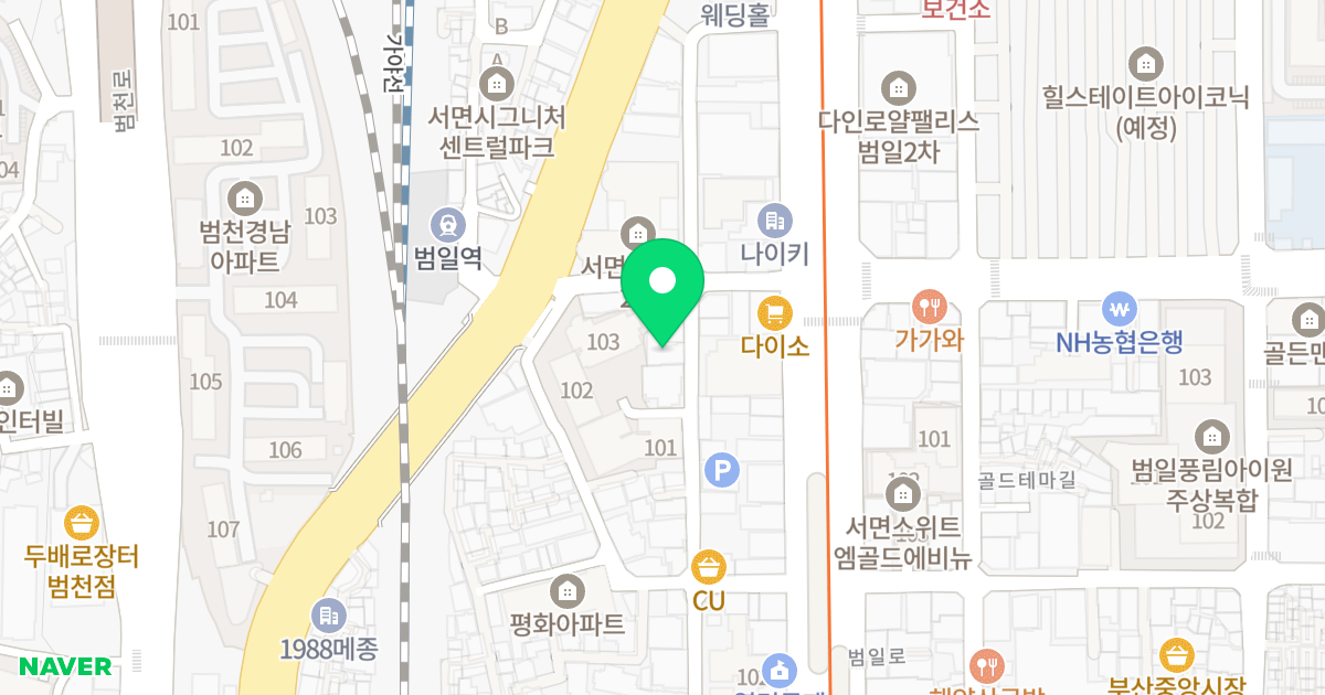 모닝하우스 위치 지도 - 부산광역시 부산진구