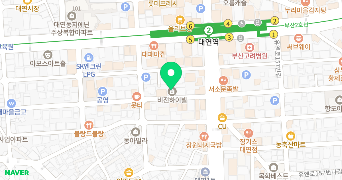 비젼하이빌 위치 지도 - 부산광역시 남구 유엔평화로10번길 12