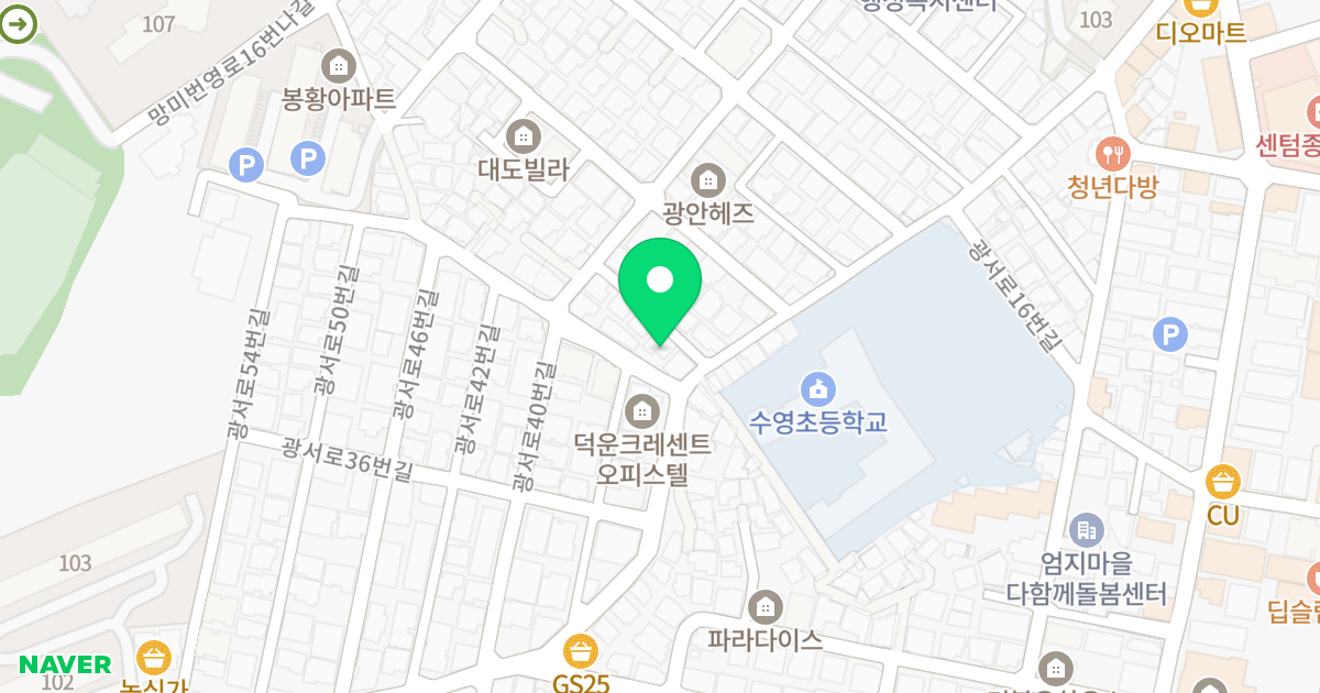세영스테이 위치 지도 - 부산광역시 수영구 광서로36번길 27-4
