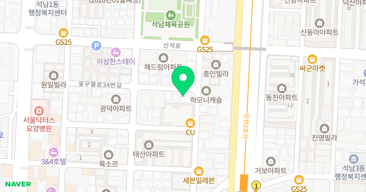 DH씨티 위치 지도 - 인천광역시 서구