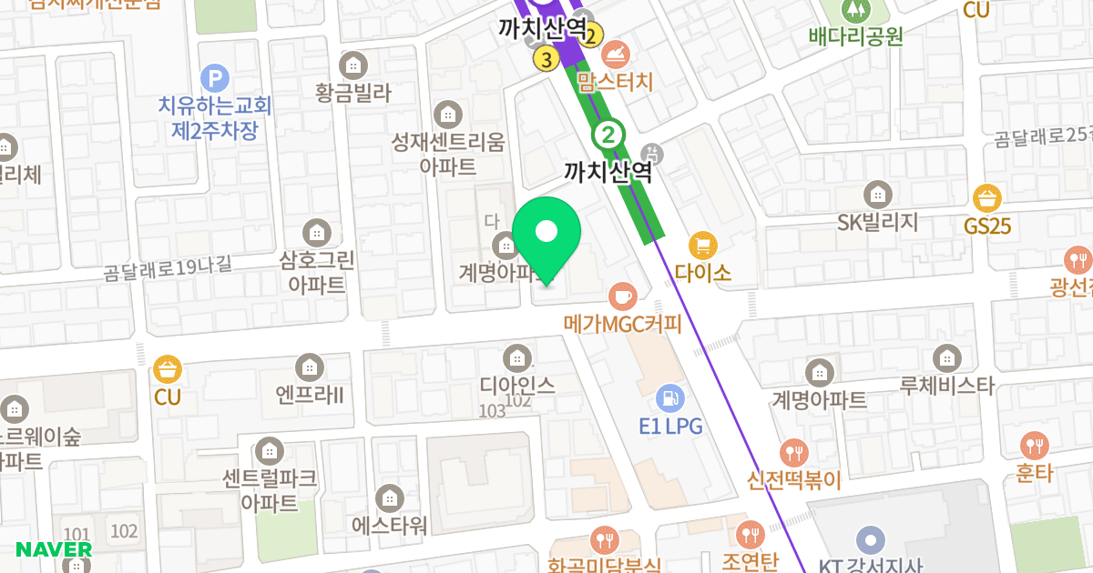 (343-66) 위치 지도 - 서울특별시 강서구 곰달래로 123