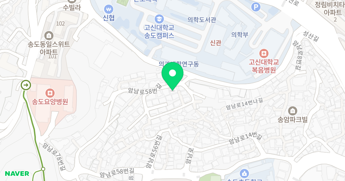 성훈원룸 위치 지도 - 부산광역시 서구 암남로58번길 76