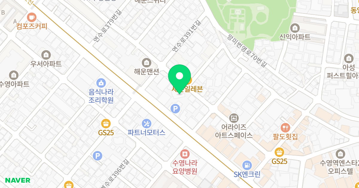 센텀스위트 위치 지도 - 부산광역시 수영구 망미번영로52번길 90