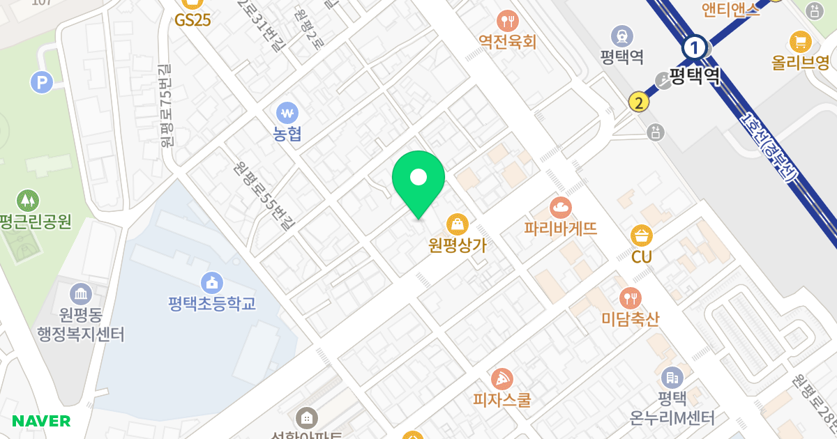 평택동 163-19 공동주택 (김영길) 위치 지도 - 경기도 평택시 원평로51번길 19
