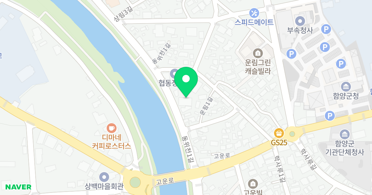 다솜오피스텔 위치 지도 - 경상남도 함양군 함양읍 동위천1길 37