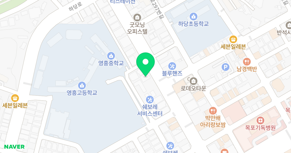 영동오피스텔 위치 지도 - 전라남도 목포시 교육로 97