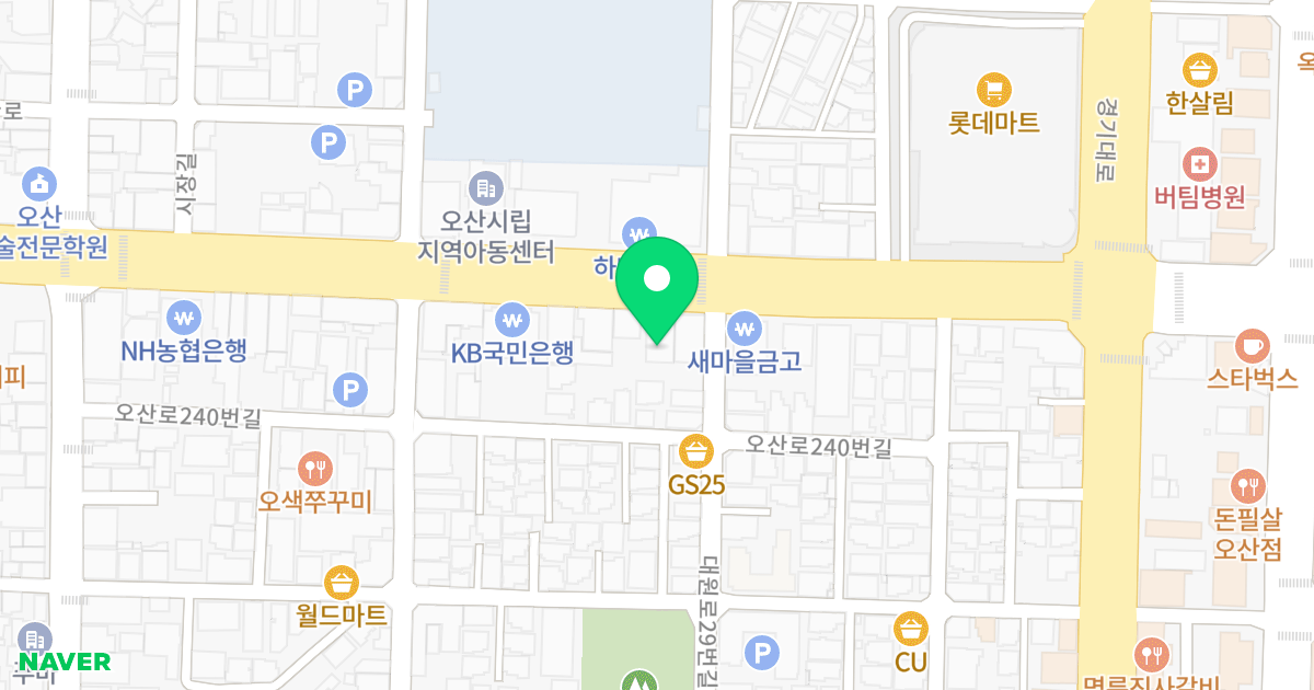 (750-7) 위치 지도 - 경기도 오산시 성호대로 90