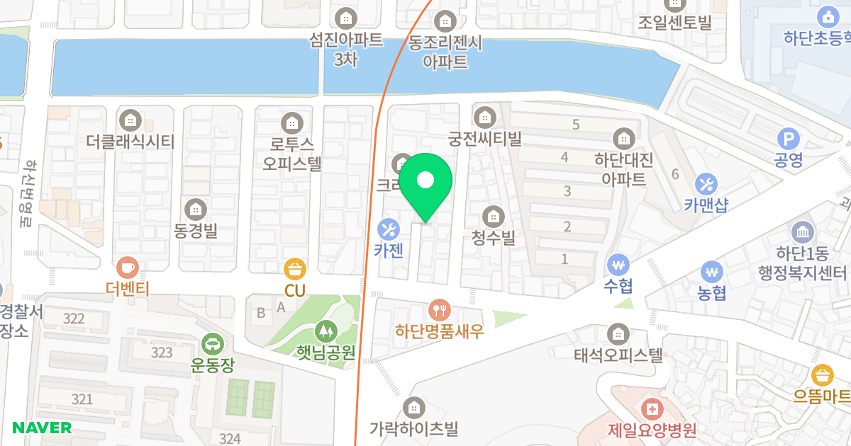 더크루즈타운 위치 지도 - 부산광역시 사하구 동매로 25-8